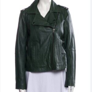 Walter Baker Leather Biker Jacket in‎ Green sz XS
